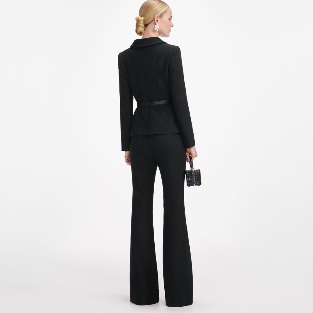 Self-Portrait Black Wool Double Breasted Jumpsuit - Picture 2 of 6